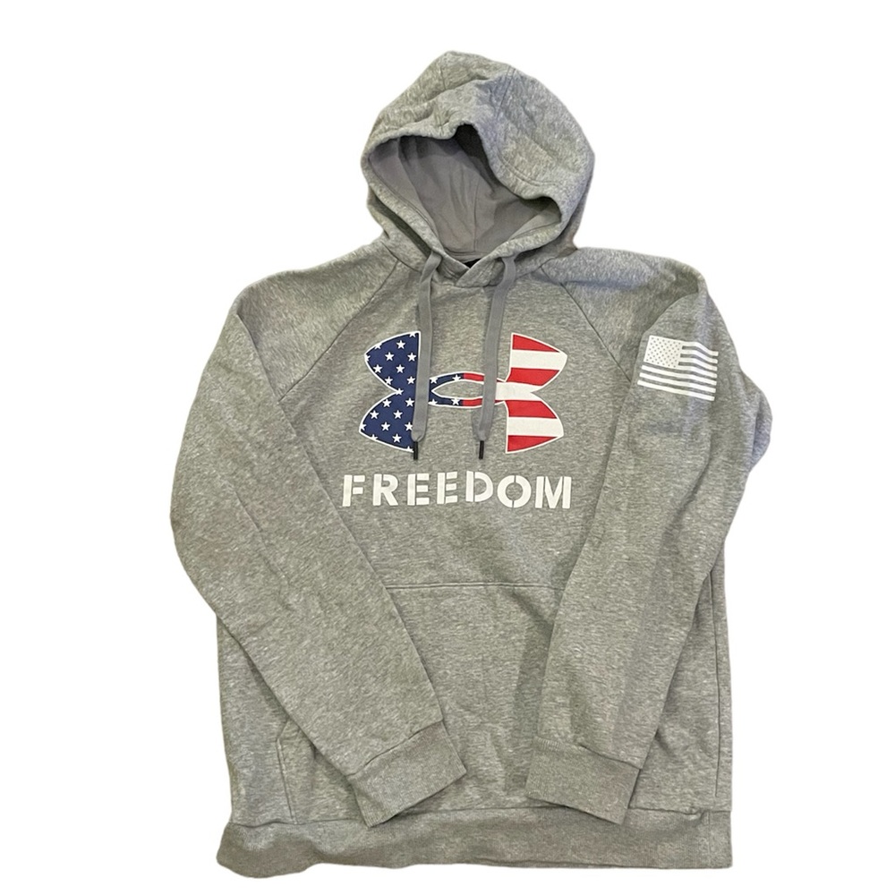Under Armour Gray Freedom Patriotic Hoodie
